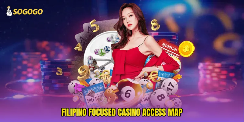 Filipino focused casino access map